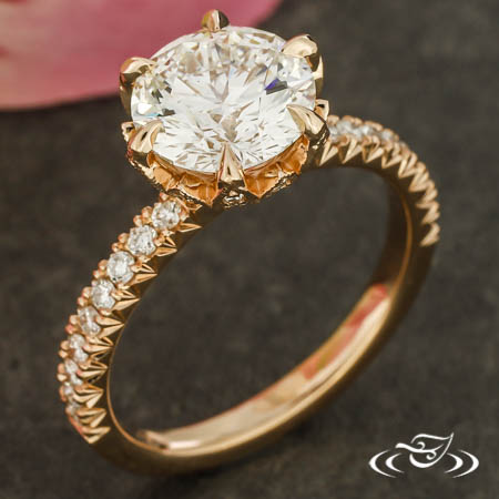 Diamond Petal Engagement Ring