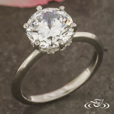 Hidden Halo Engagement Ring