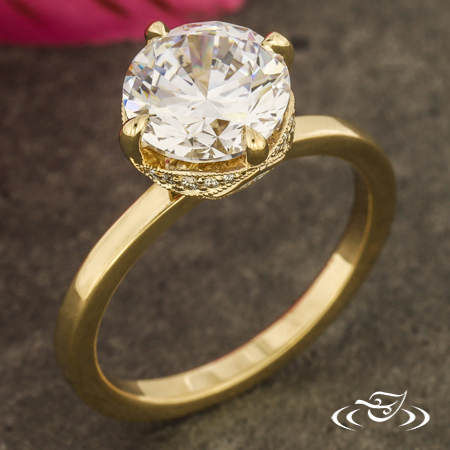 Hidden Halo Engagement Ring 