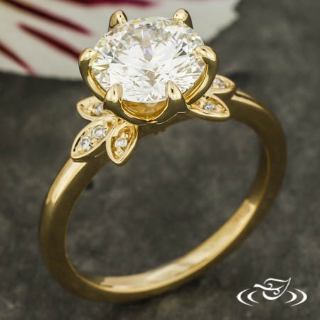  Diamond Petal Engagement Ring