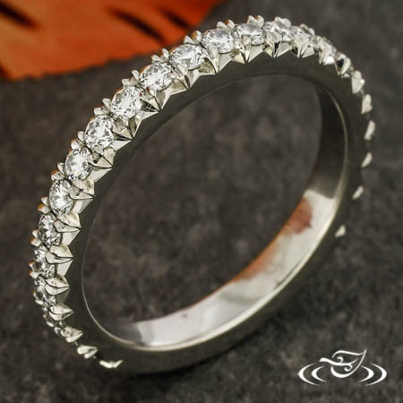 French Pave Wedding Band