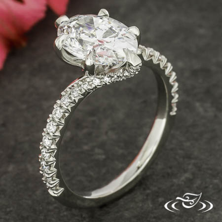 Custom Spiral Prong Engagement Ring