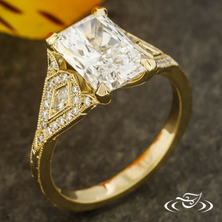 Vintage Inspired Custom Engagement Ring