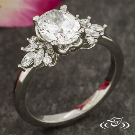Oval Accented Engagement Ring
