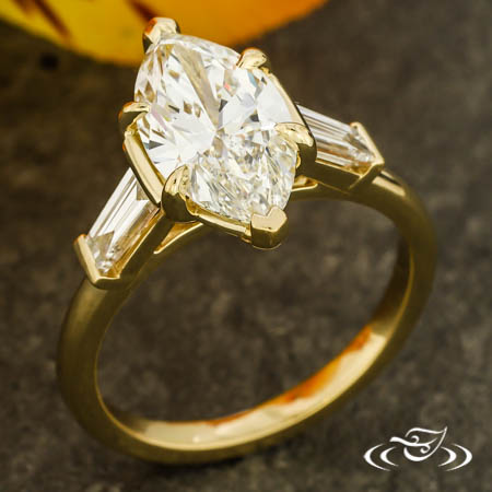 Marquise Three Stone Engagement Ring