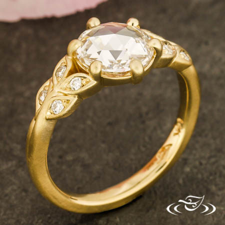 Rose Cut Diamond Engagement Ring