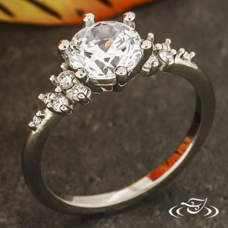 Accented Diamond Solitaire