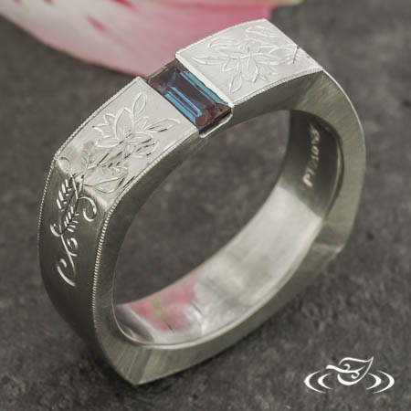Band With Engraved Lilies