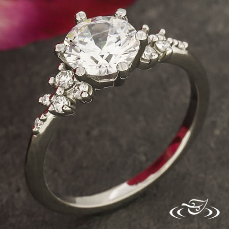 Accented Diamond Solitaire 