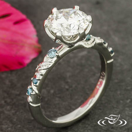 Leaf And Vine Engagement Ring