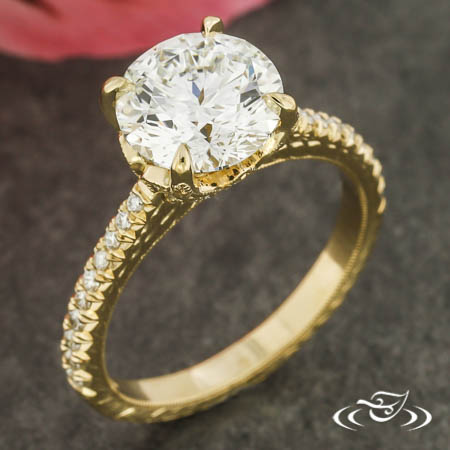 Custom Hideen Halo Engagement Ring