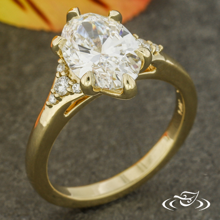  Six Prong Oval Engagement Ring