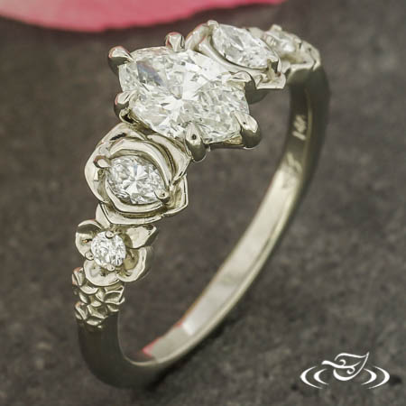 Floral Marquise Ring