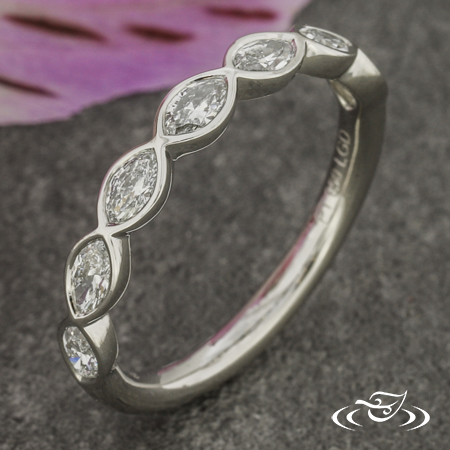 PT Bezel Set Lab Marquise Diamond Band