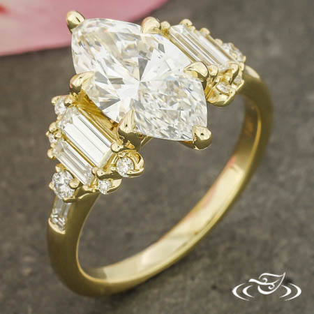 Marquise And Baguette Solitaire 