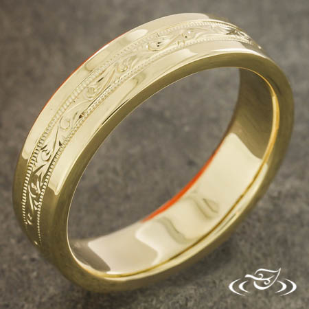 Engraved Wedding Band 