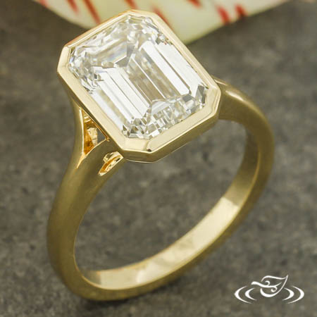 Solitaire With Emerald Cut Lab Created Diamond
