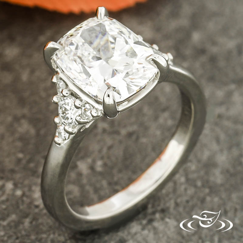 Elongated Cushion Custom Engagement Ring