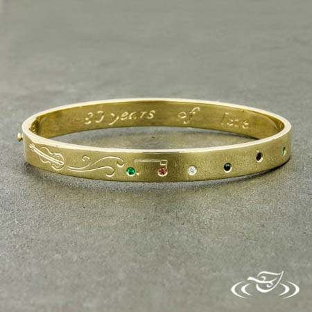Happy Birthday Bracelet With Family Birthstones