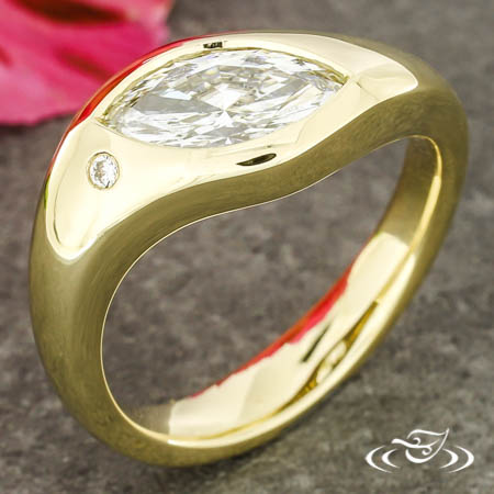 Dome Style Marquise Engagement Ring