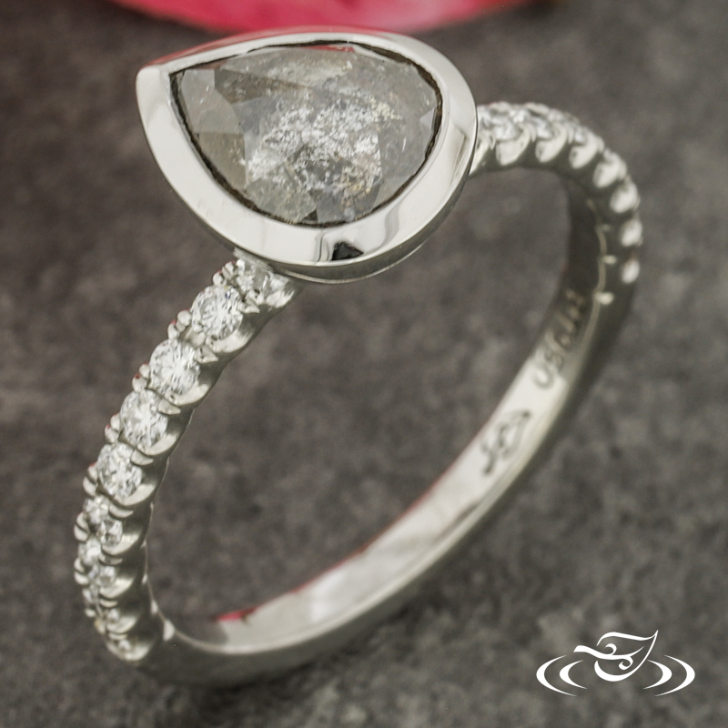 Pear Cut "Salt & Pepper" Diamond