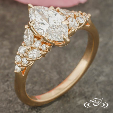Marquise Cut Nature Inspired Cluster Ring