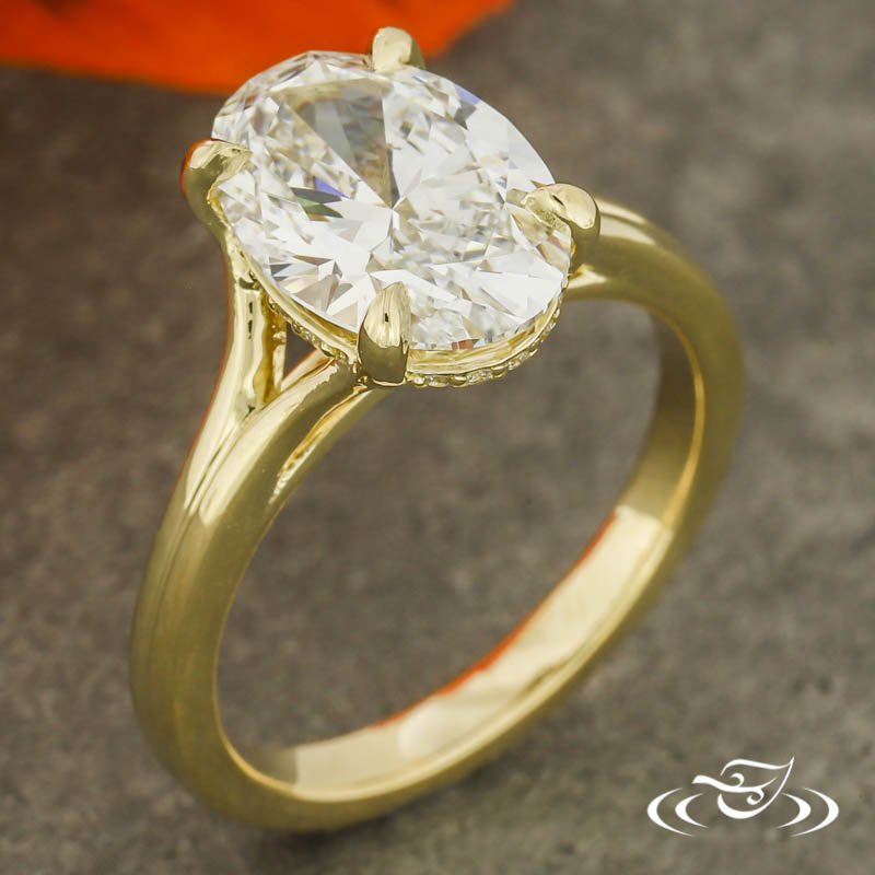 Split Shank Oval Solitaire