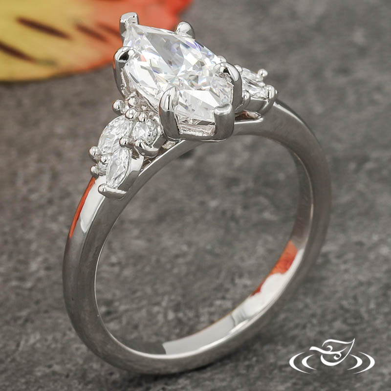 Marquise Cluster Solitaire