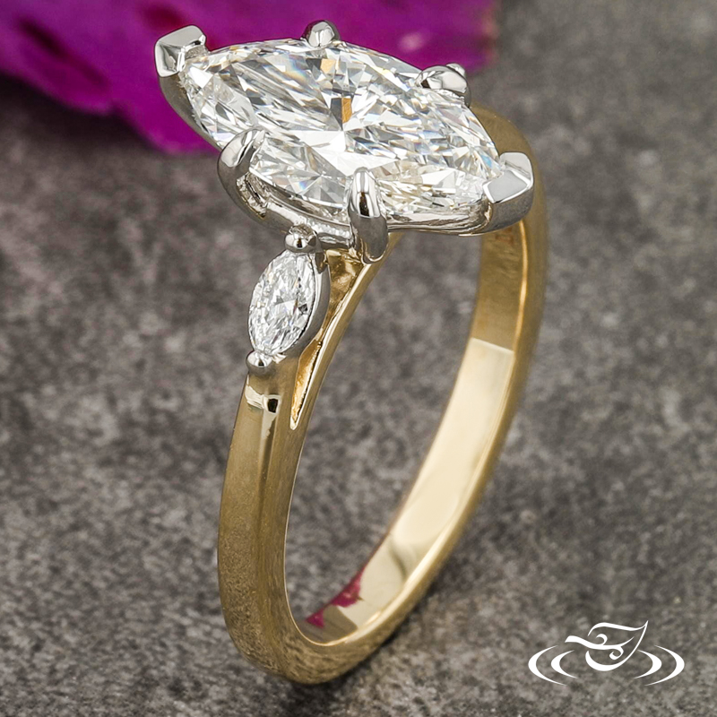 Marquise Accented Solitaire