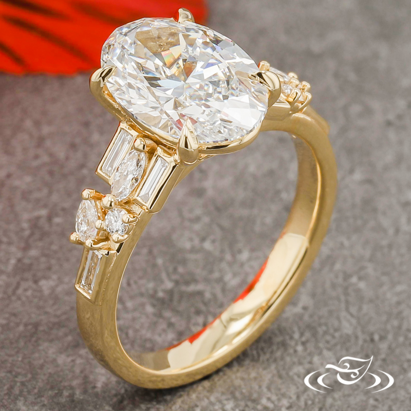 Oval Diamond Cluster Ring