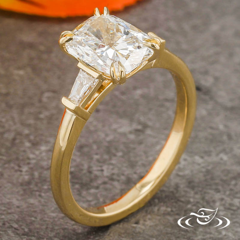 Three Stone Cushion And Baguette