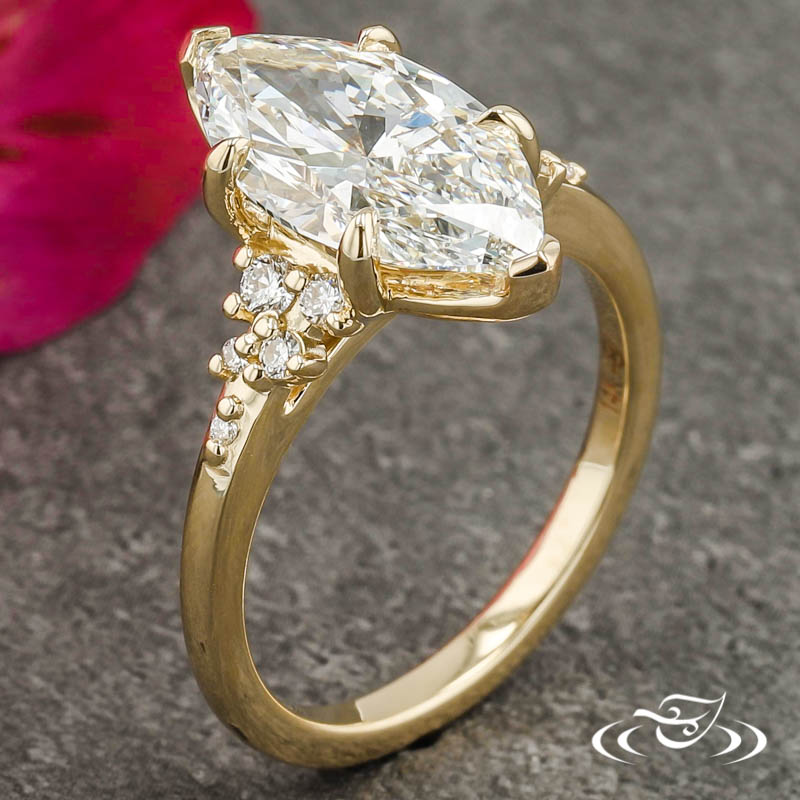 Marquise Accented Solitaire