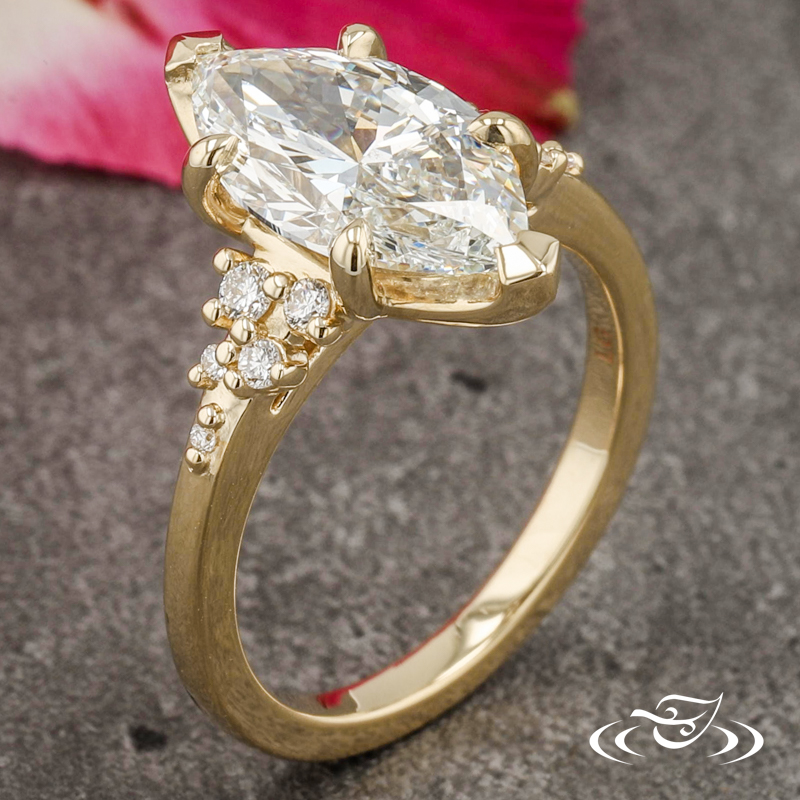 Marquise Cluster Solitaire 