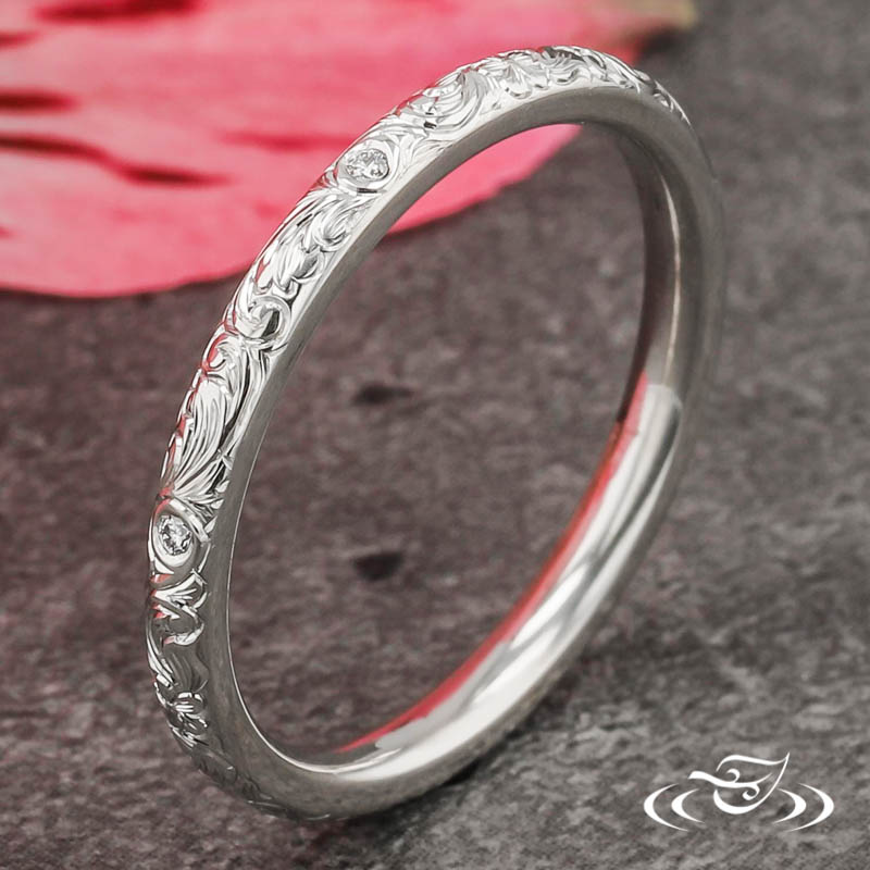 Platinum Engraved Band