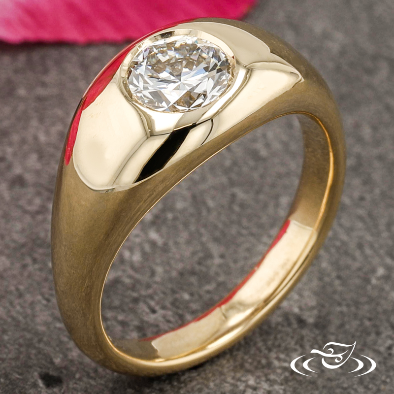 Flush Set Engagement Ring