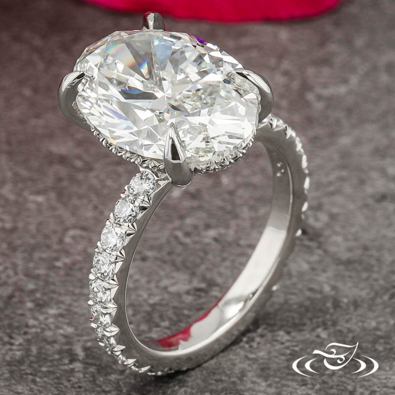 Hidden Halo Engagement Ring