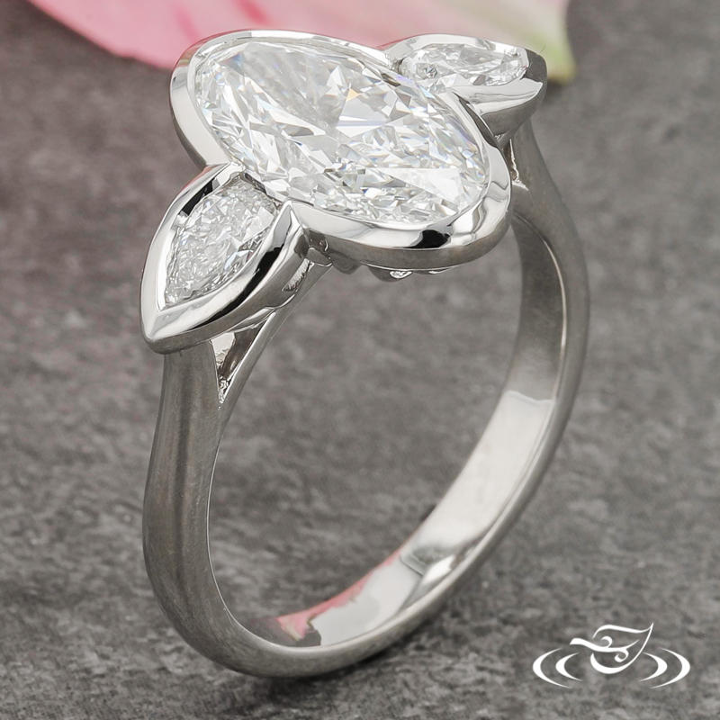 Three Stone Bezel Solitaire