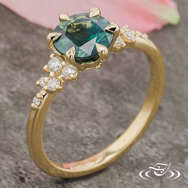 Teal And Diamond Solitaire