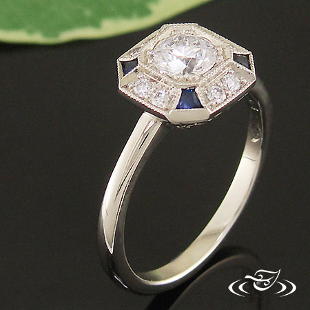 Edwardian Sapphire And Diamond Engagement Ring