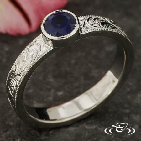 Full Bezel Sapphire Ring