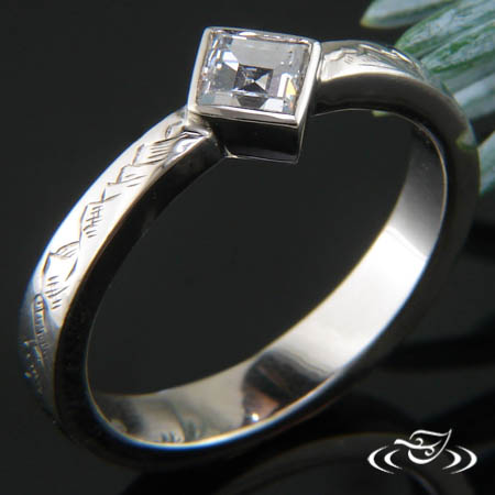 Bezel Mountain Engagement Ring