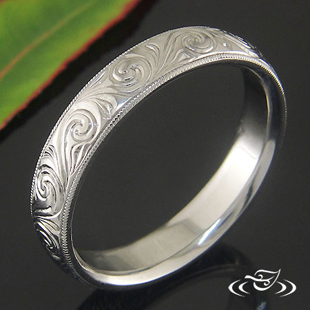 Scroll Engraved Band