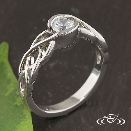 Celtic Style Engagement Ring