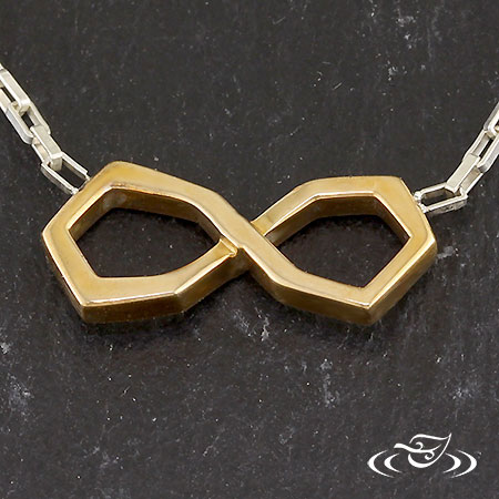 Brass, Infinity Symbol On Silver Chain