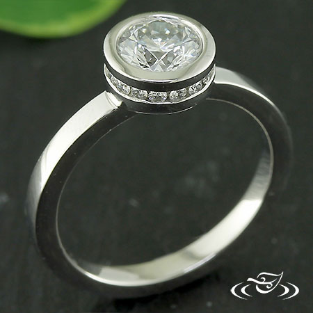 Contemporary Bezel Engagement Ring