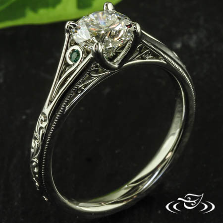 Emerald Twist  Engagement Ring
